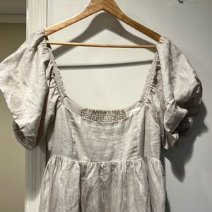 DISSH linen puff sleeve dress SZ US 8